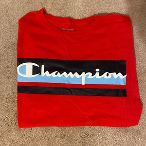 Red Champion t-shirt